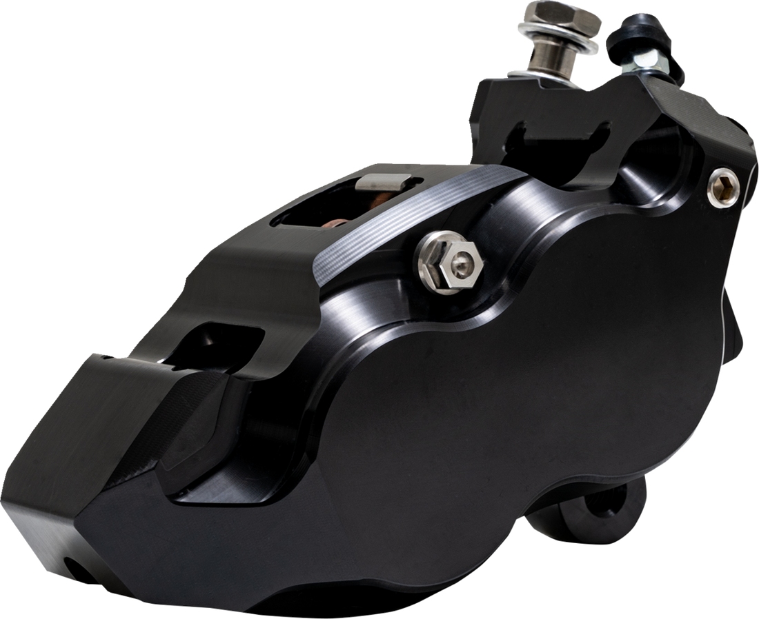 PERFORMANCE MACHINE (PM) Caliper - 137 X 4B - Left - Black Anodized with Clear Bore Caps 0053-2957-MC