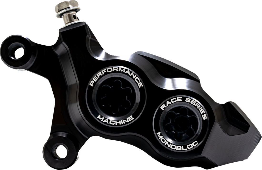 PERFORMANCE MACHINE (PM) Caliper - 137 X 4B - Left - Black Anodized with Black Bore Caps 0053-2957-MB