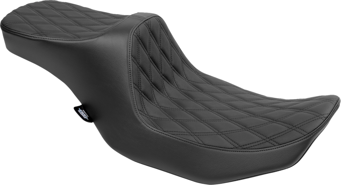 DRAG SPECIALTIES SEATS Predator III 2-Up Seat - Vinyl - Double Diamond - Black Stitching - FLT/FLH '23-'24 4690B