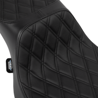 DRAG SPECIALTIES SEATS Performance Predator 2-Up Seat - Vinyl - Black Double Diamond Stitch - FLHX/FLTR '23-'24 4691B