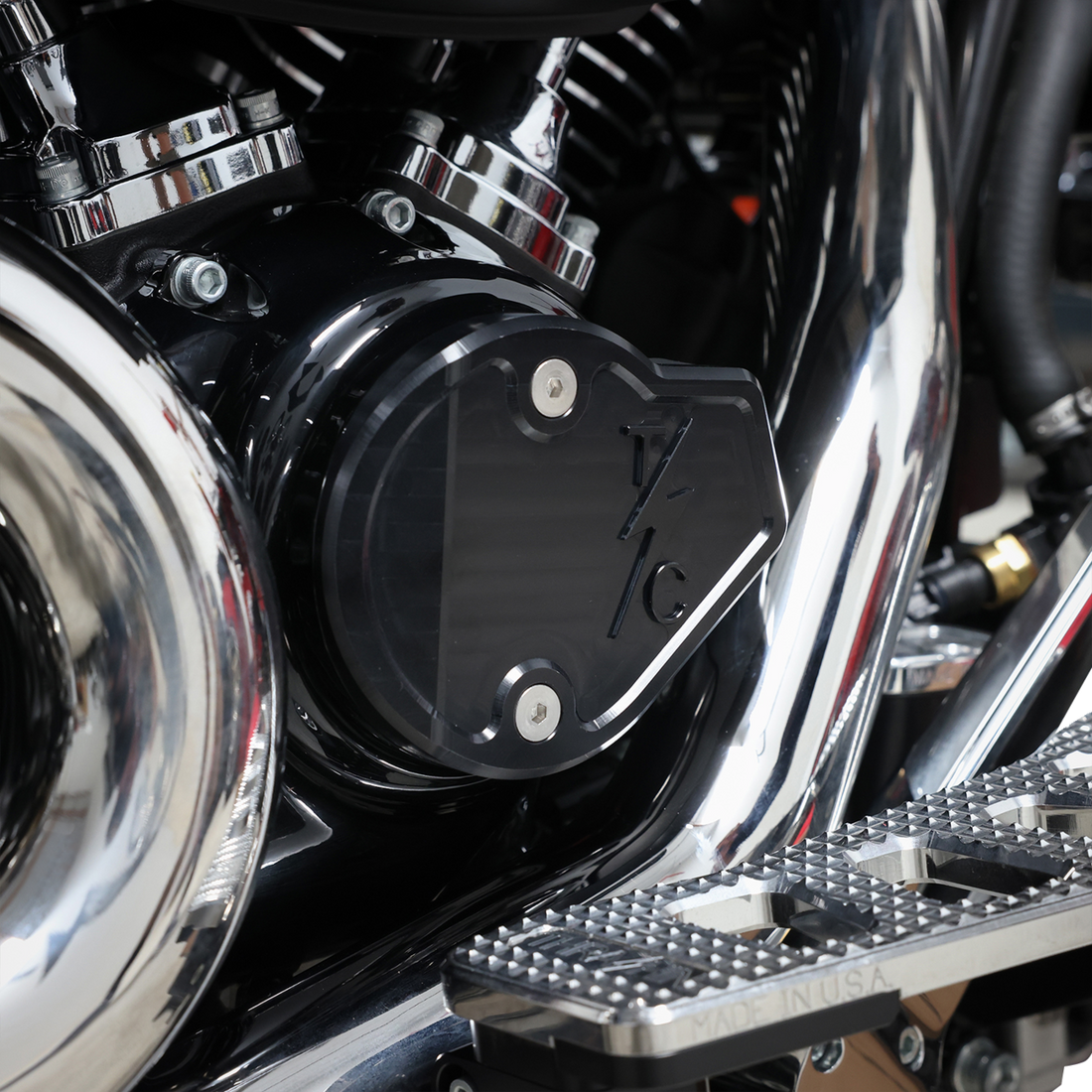 THRASHIN SUPPLY CO. Cam Cover - Gen 2 - Smooth - Black - M8 TSC-3028-1