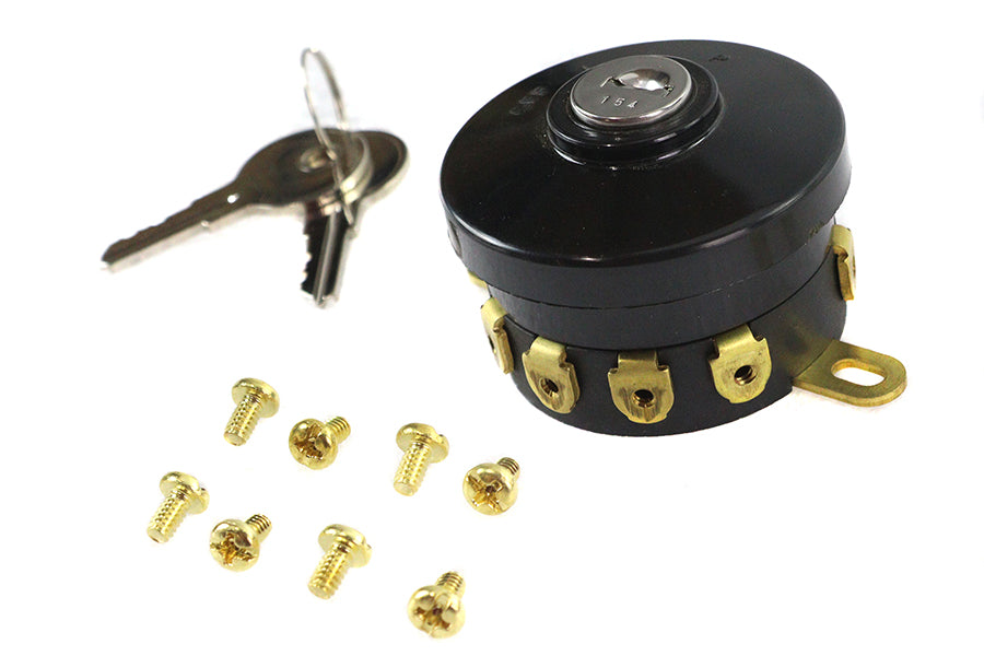 49-0253 - Replica Indian Ignition Switch with 2 Keys by V-Twin