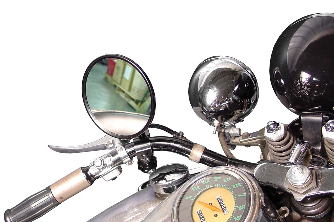 49-0273 - Spring Fork Black 5  Mirror by V-Twin
