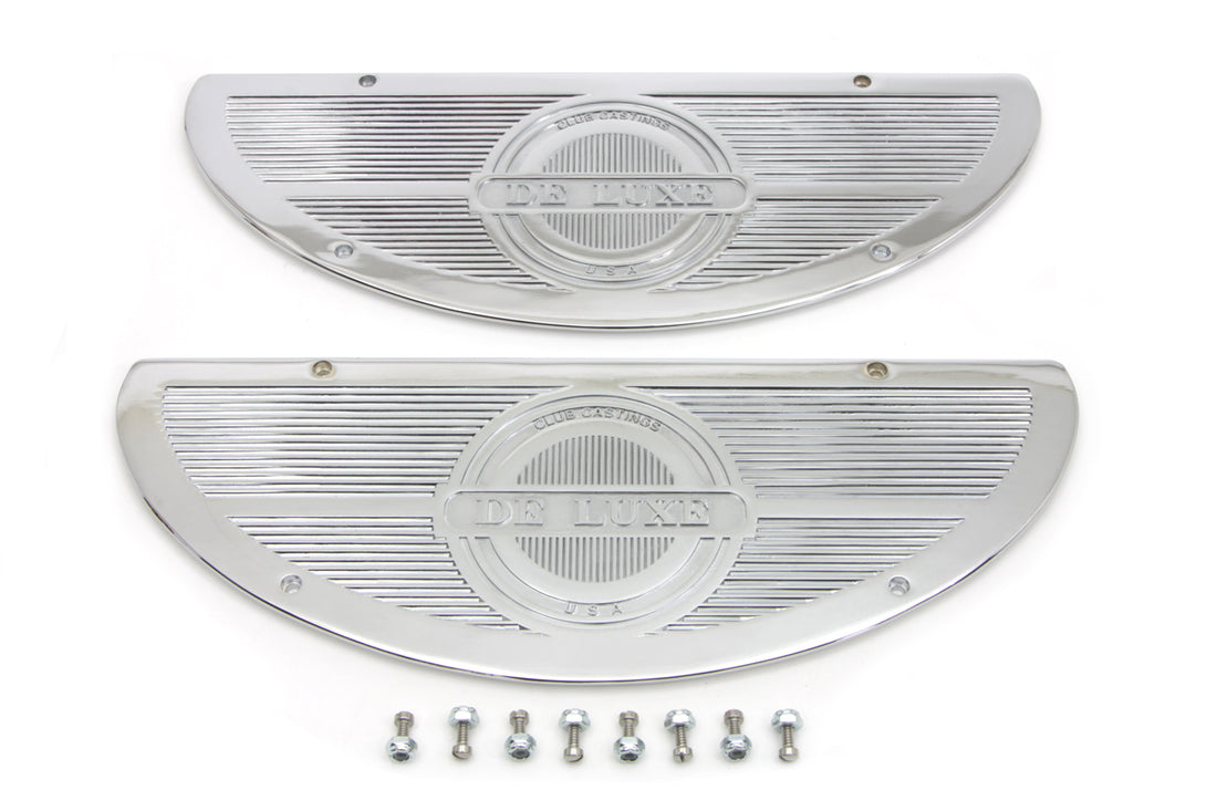 49-0436 - Deluxe Footboard Insert Chrome by V-Twin