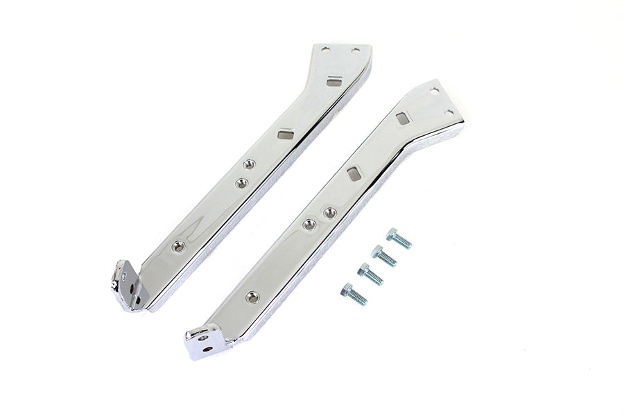 49-0532 - Chrome Saddlebag Guard Kit Reinforced Brackets by V-Twin