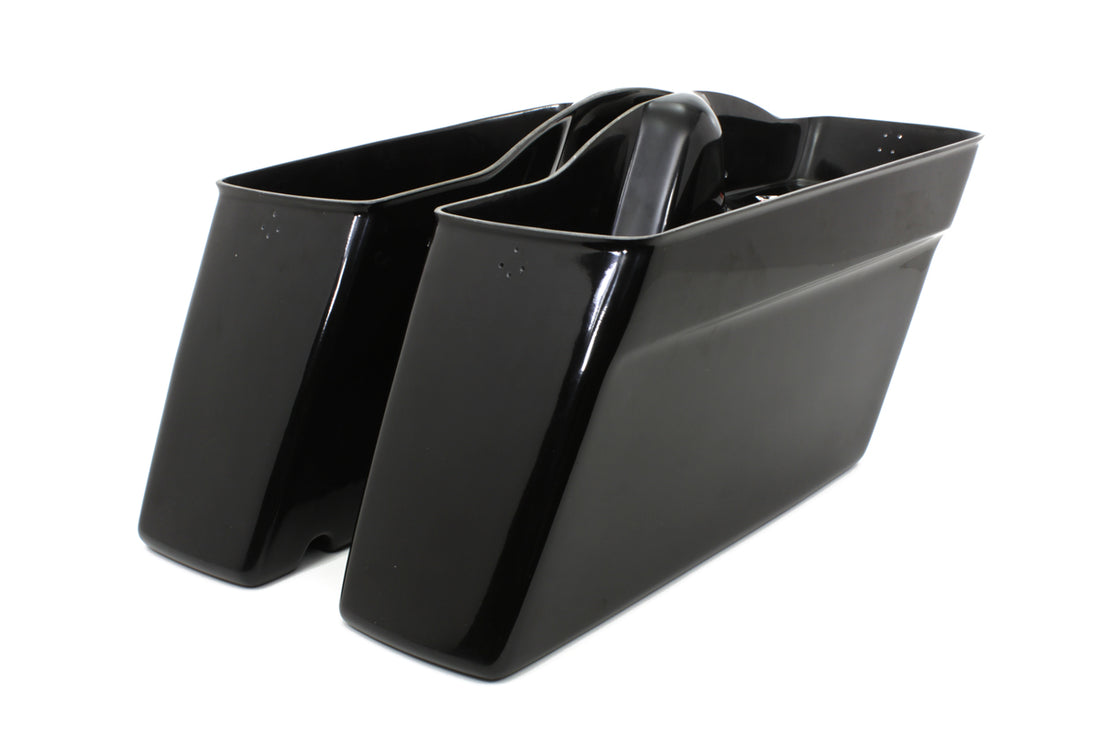 49-0535 - Black Saddlebag Bottom Set by V-Twin