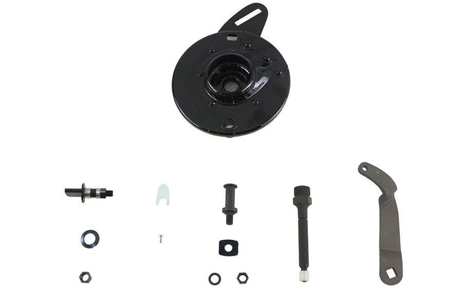49-0638 - 45 inch WL Rear Brake Backing Plate Kit Black by V-Twin