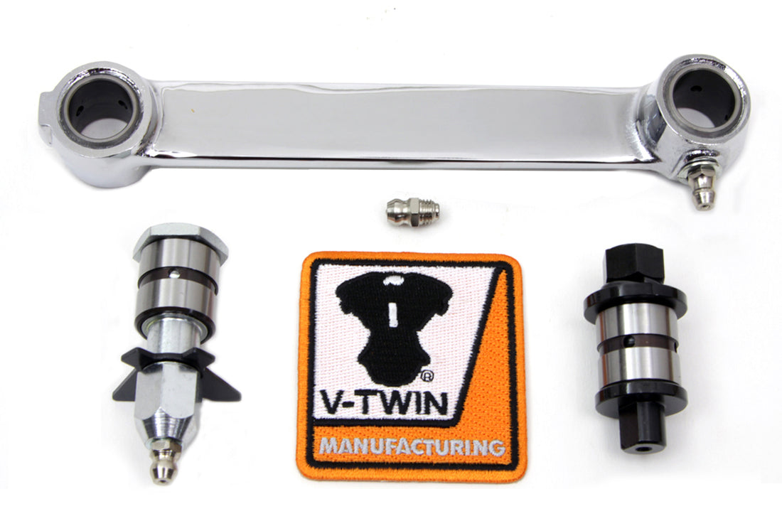 49-0644 - Chrome Front Brake Shackle Bar Kit by V-Twin