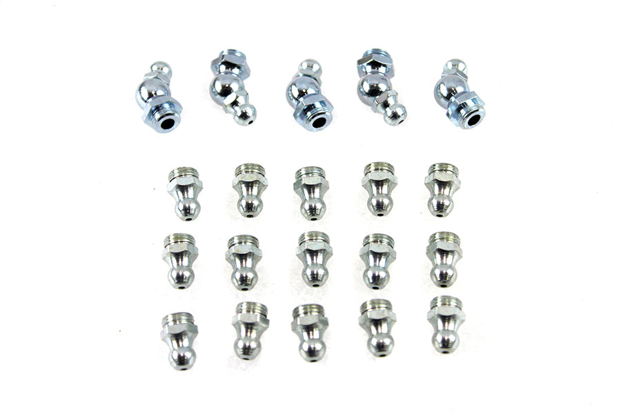49-0687 - Alemite Grease Fitting Set White Zinc by V-Twin