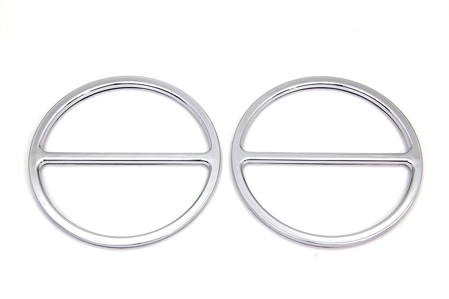 49-0736 - Chrome Cross Bar Front Speaker Grill Set by American Dresser