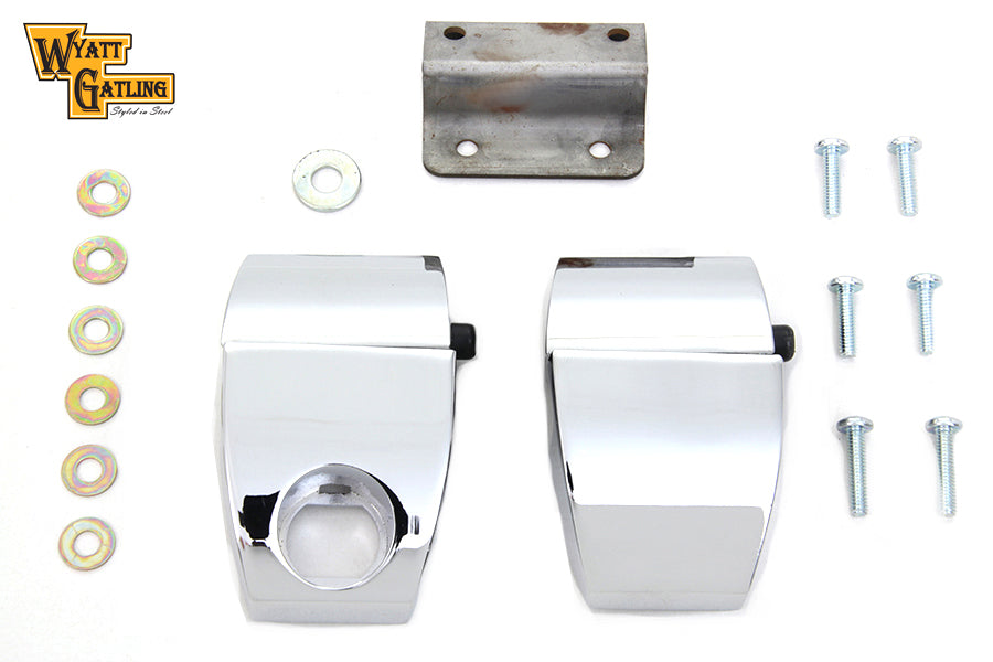 49-0782 - Wyatt Gatling Chrome Tour-Pak Luggage Latch Kit by V-Twin