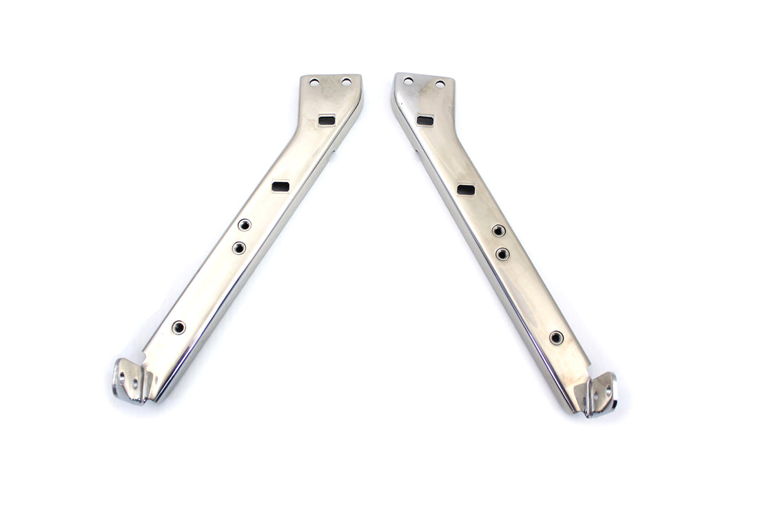 49-0791 - Chrome Saddlebag Guard Kit Brackets by V-Twin