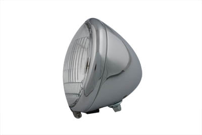 49-0920 - 6-1/2  Spring Fork 6 Volt Headlamp Chrome by V-Twin