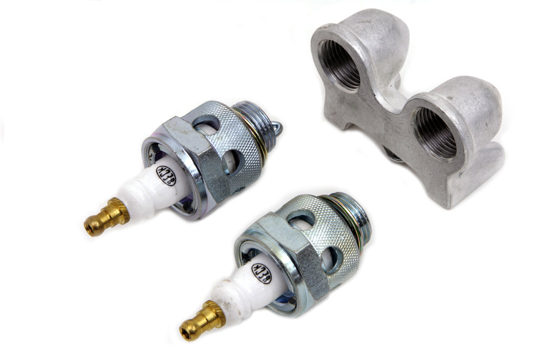 49-0947 - Beck Spark Plug Set with Holder by V-Twin