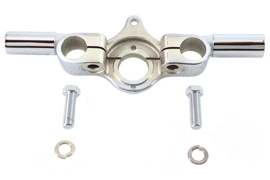 49-0954 - Spring Fork Top Tree Offset Chrome by V-Twin