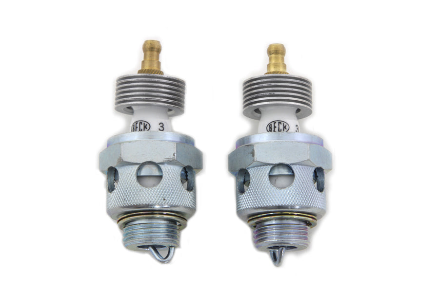 49-0982 - 18mm Beck Spark Plugs with Cool Fin Set by V-Twin