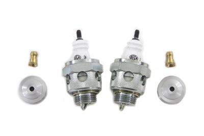 49-0982 - 18mm Beck Spark Plugs with Cool Fin Set by V-Twin