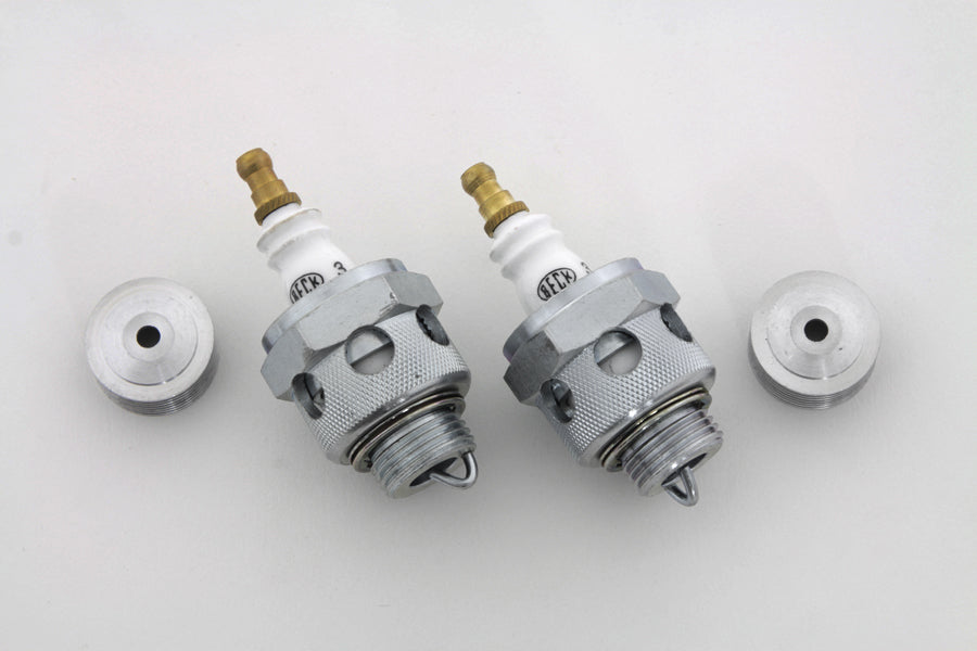 49-0982 - 18mm Beck Spark Plugs with Cool Fin Set by V-Twin