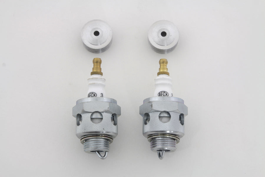 49-0982 - 18mm Beck Spark Plugs with Cool Fin Set by V-Twin