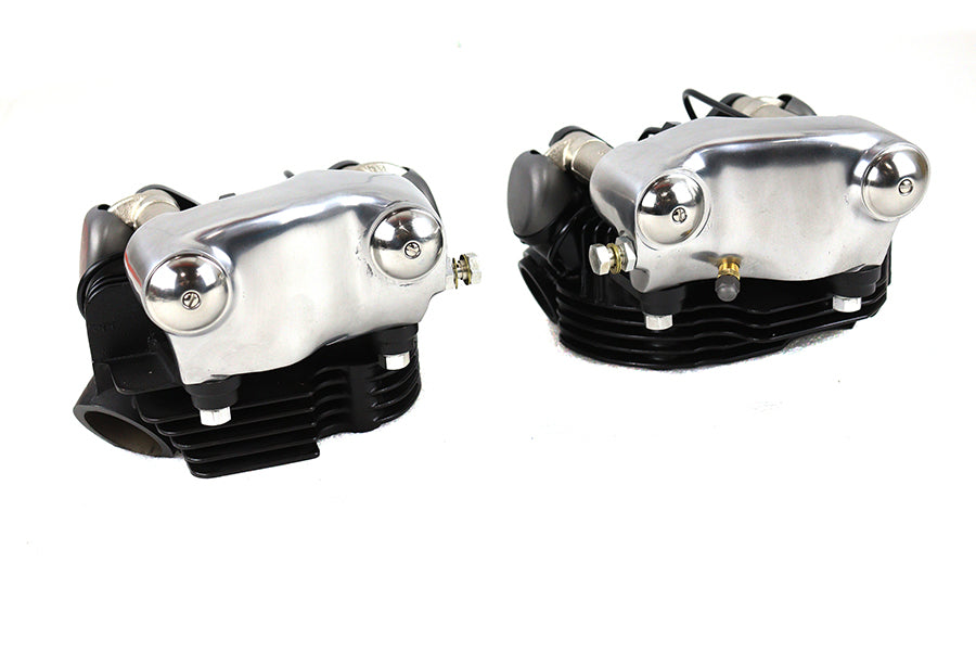 49-1353 - 1936 EL Knucklehead Cylinder Head Set Black by Motortechnic