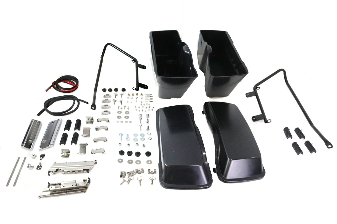 49-1771 - Softail Saddlebag Kit Black by V-Twin