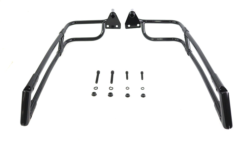 49-1874 - Black Saddlebag Rail Set by V-Twin