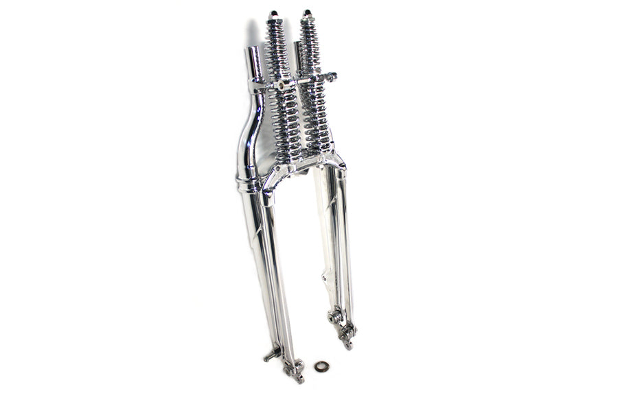 49-2416 - 20 inch Spring Fork Assembly Chrome +2 inch by V-Twin