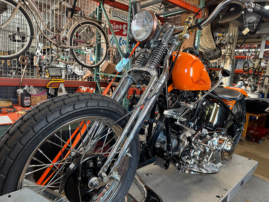 49-2417 - 22  Inline Spring Fork Chrome +4 by V-Twin