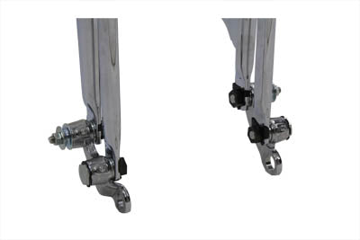 49-2417 - 22  Inline Spring Fork Chrome +4 by V-Twin