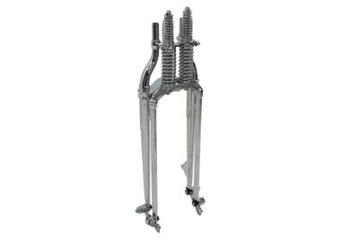49-2417 - 22  Inline Spring Fork Chrome +4 by V-Twin