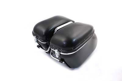 49-2451 - Black Magic Royalite Saddlebag Kit by V-Twin