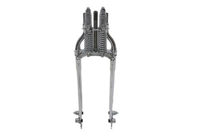 49-2464 - Factory Sample 22 inch Inline Spring Fork Chrome +4 inch by V-Twin