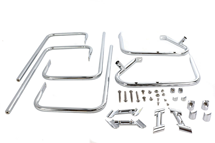 49-2508 - Chrome Saddlebag Guard Kit by V-Twin