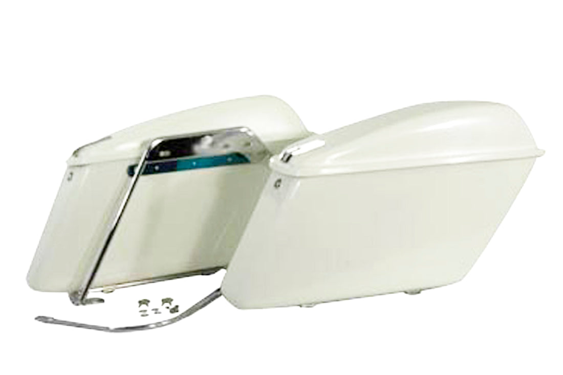 49-2668 - Replica Saddlebag Set White by V-Twin