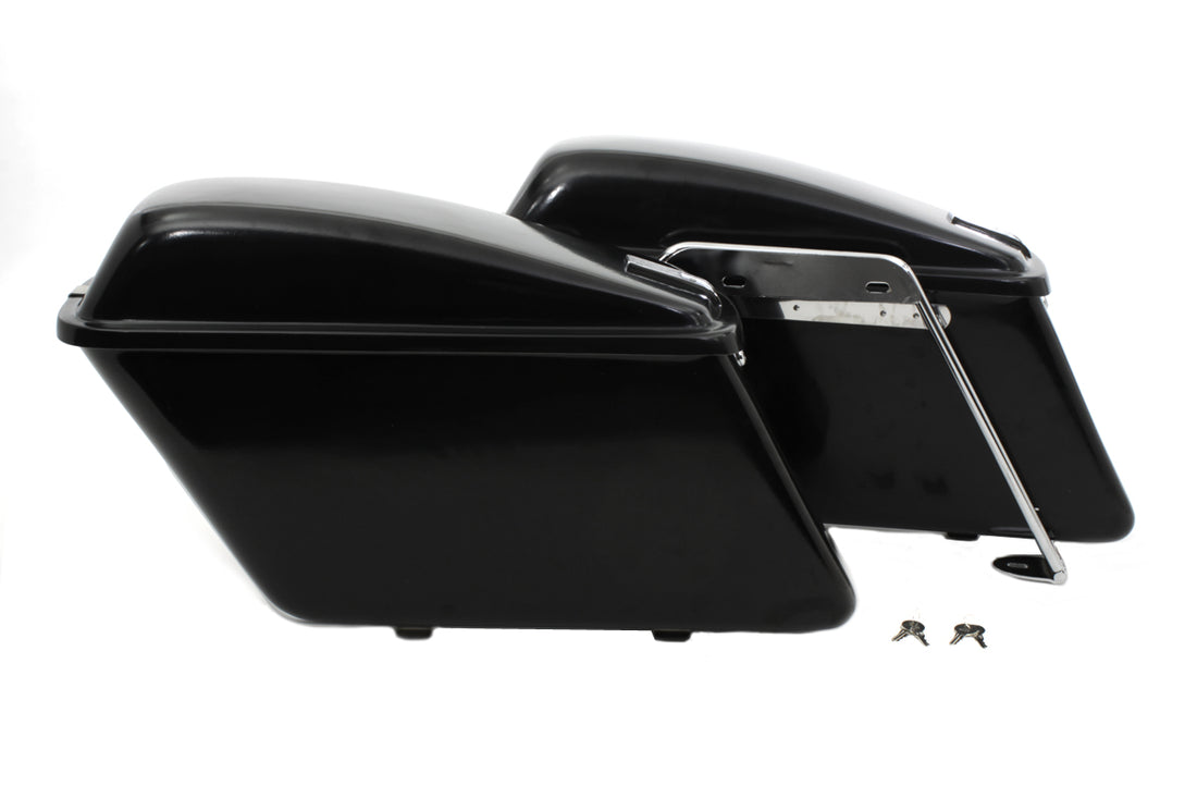 49-2669 - Replica Saddlebag Set Black by V-Twin