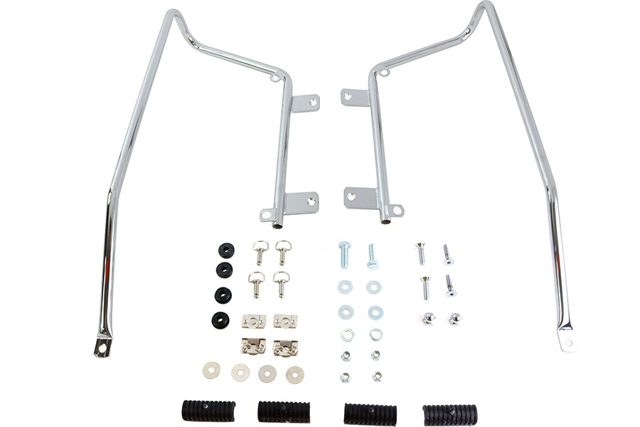 49-2678 - Wyatt Gatling Saddlebag Brackets and Stud Kit Chrome by V-Twin