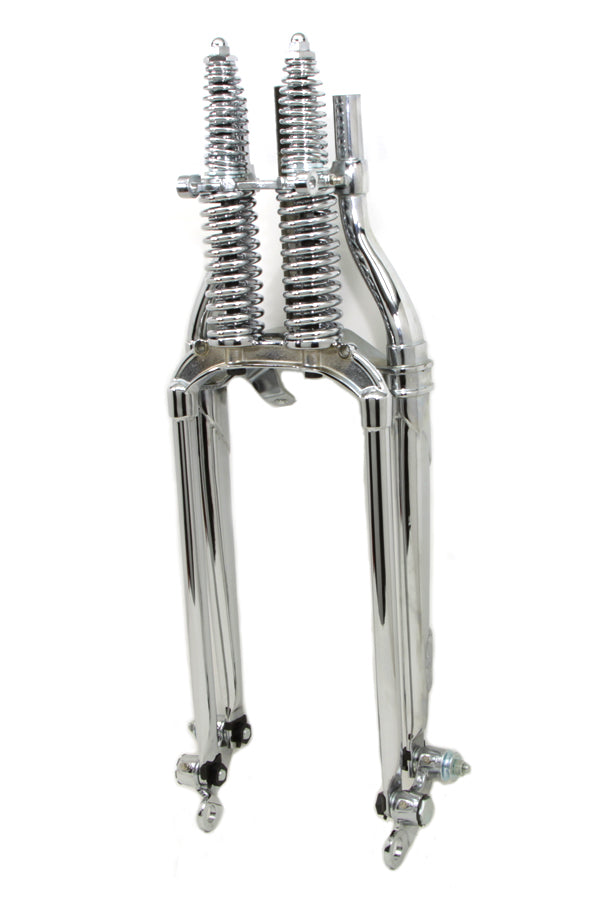 49-2909 - 18  Inline Spring Fork Assembly Chrome by V-Twin