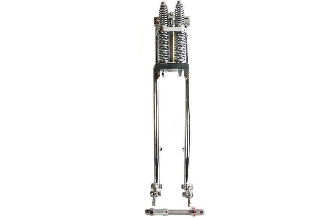 D+D Narrow Spring Fork Assembly Chrome 21 inch