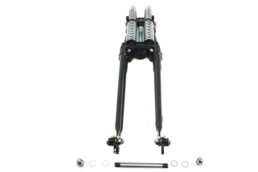 49-3125 - 22 inch Tedd Narrow Spring Fork Assembly Black by V-Twin