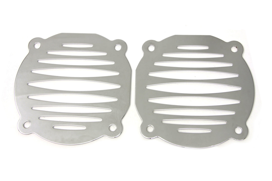 50-0010 - Chrome Milled Slots Speaker Grill Set by American Dresser
