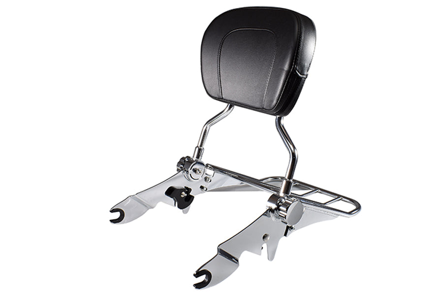 50-0024 - Chrome Sissy Bar and Rack by V-Twin