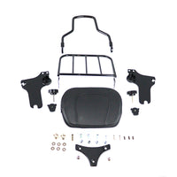 50-0025 - Gloss Black Sissy Bar and Rack by V-Twin