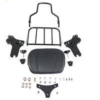 50-0025 - Gloss Black Sissy Bar and Rack by V-Twin