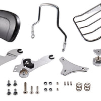 50-0028 - Chrome Sissy Bar and Rack by V-Twin