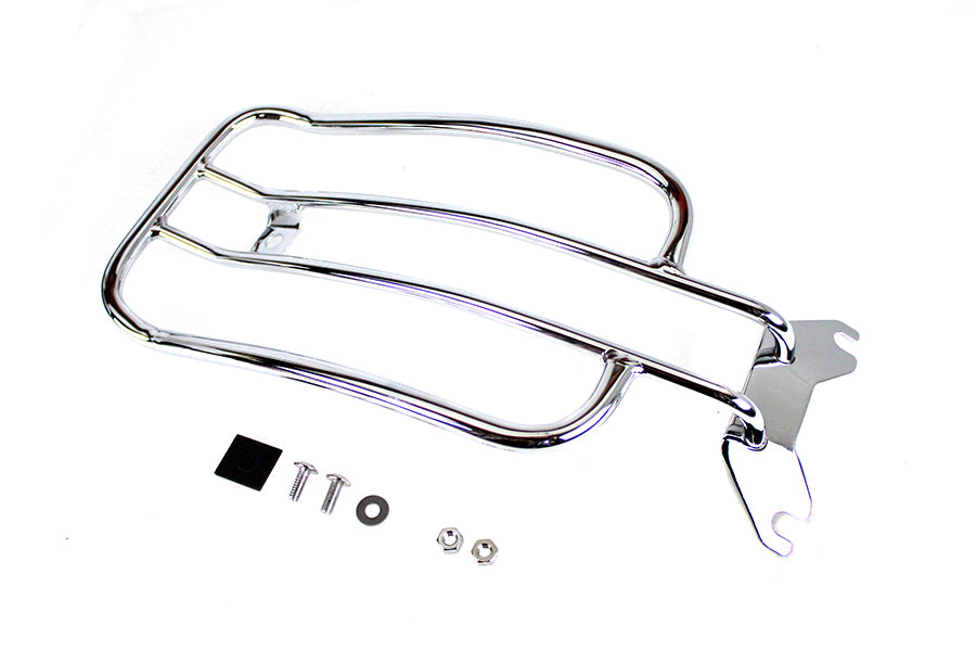 50-0060 - 7 inch Solo Luggage Rack Chrome by V-Twin
