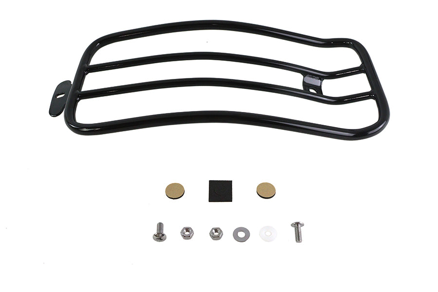 50-0065 - 7 inch Solo Luggage Rack Black by V-Twin