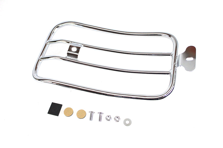 50-0068 - 7  Solo Luggage Rack Chrome by V-Twin