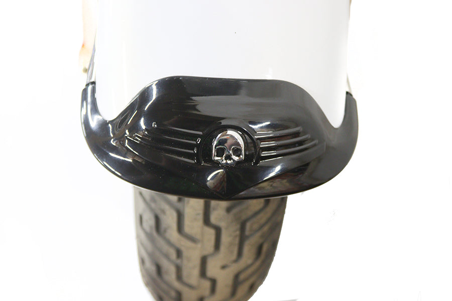 50-0385 - Skull Front Fender Tip Black by V-Twin