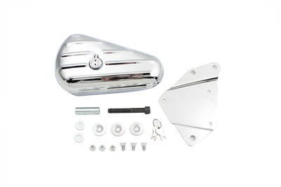 50-1012 - Chrome Left Side Oval Tool Box and Mount Kit by Wyatt Gatling
