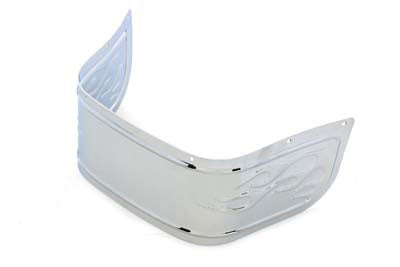 50-1132 - Chrome Lower Fender Trim Skirt with Flame by Wyatt Gatling